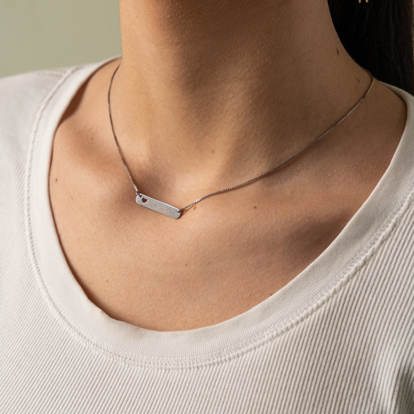 Collana targhetta cuore