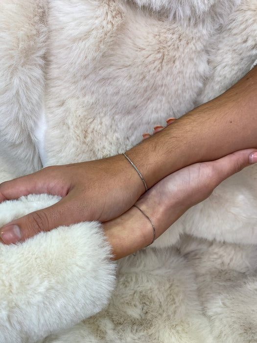 Bracciale saldato al polso in argento 925
