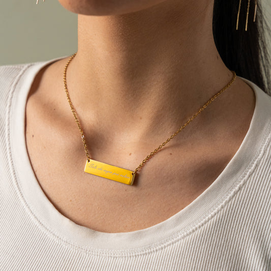 Collana targhetta acciaio