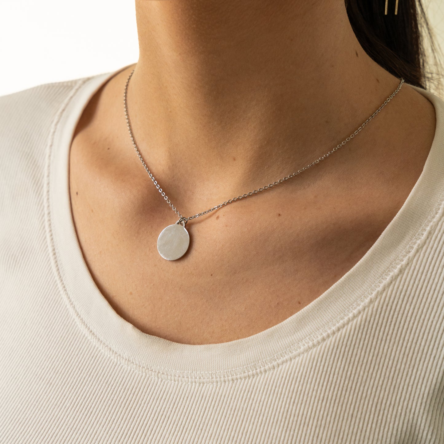 Collana con ciondolo rotondo personalizzabile