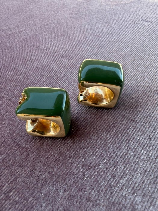 Orecchini Cubo verde