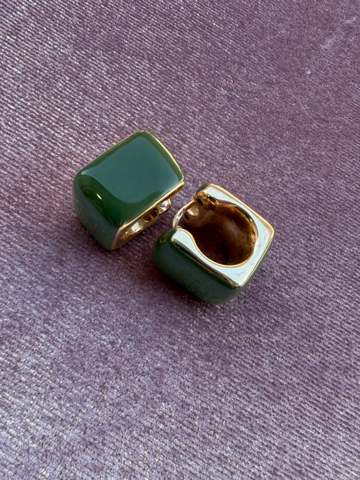 Orecchini Cubo verde