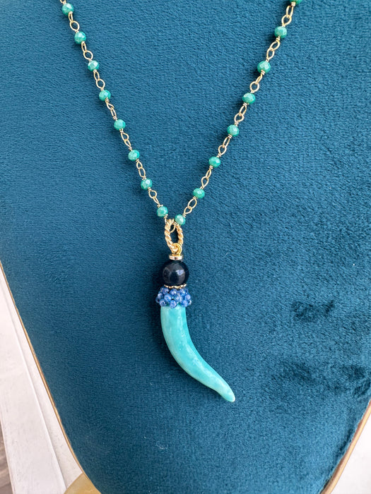 Collana Corno ceramica