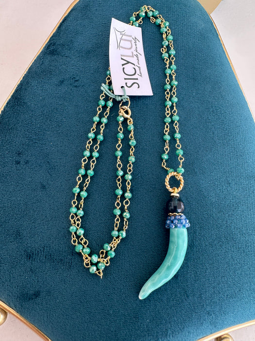 Collana Corno ceramica