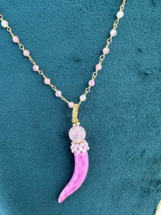 Collana Corno ceramica